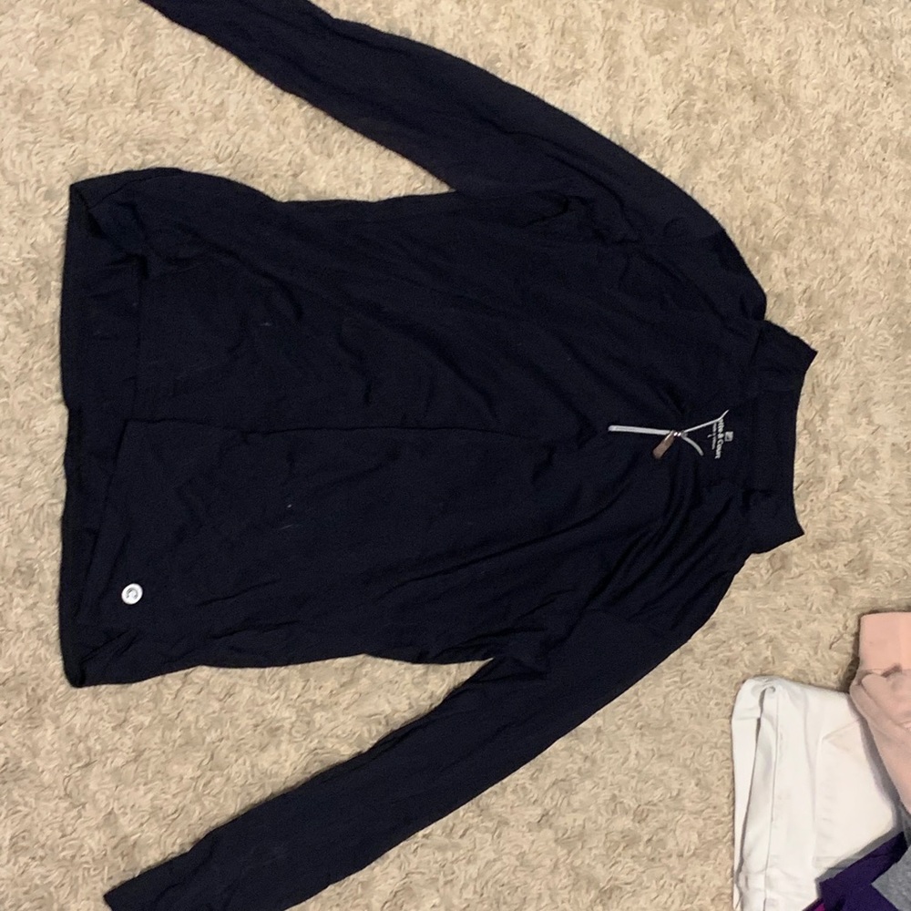 Black workout sweatshirt